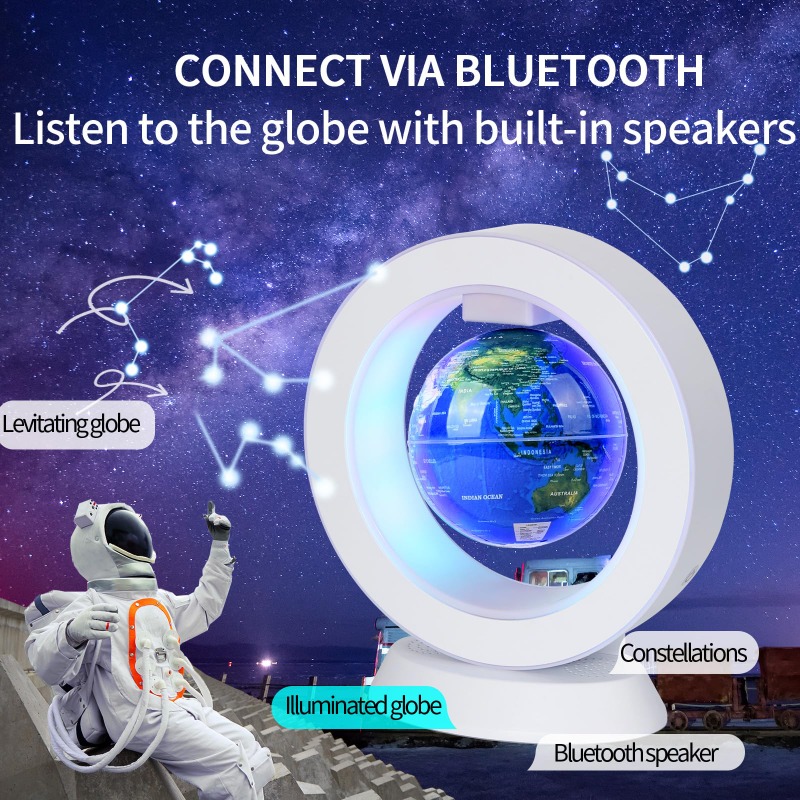 Cool Office Tech Gadgets - Lampada Altoparlante Bluetooth Levitante con Globo
