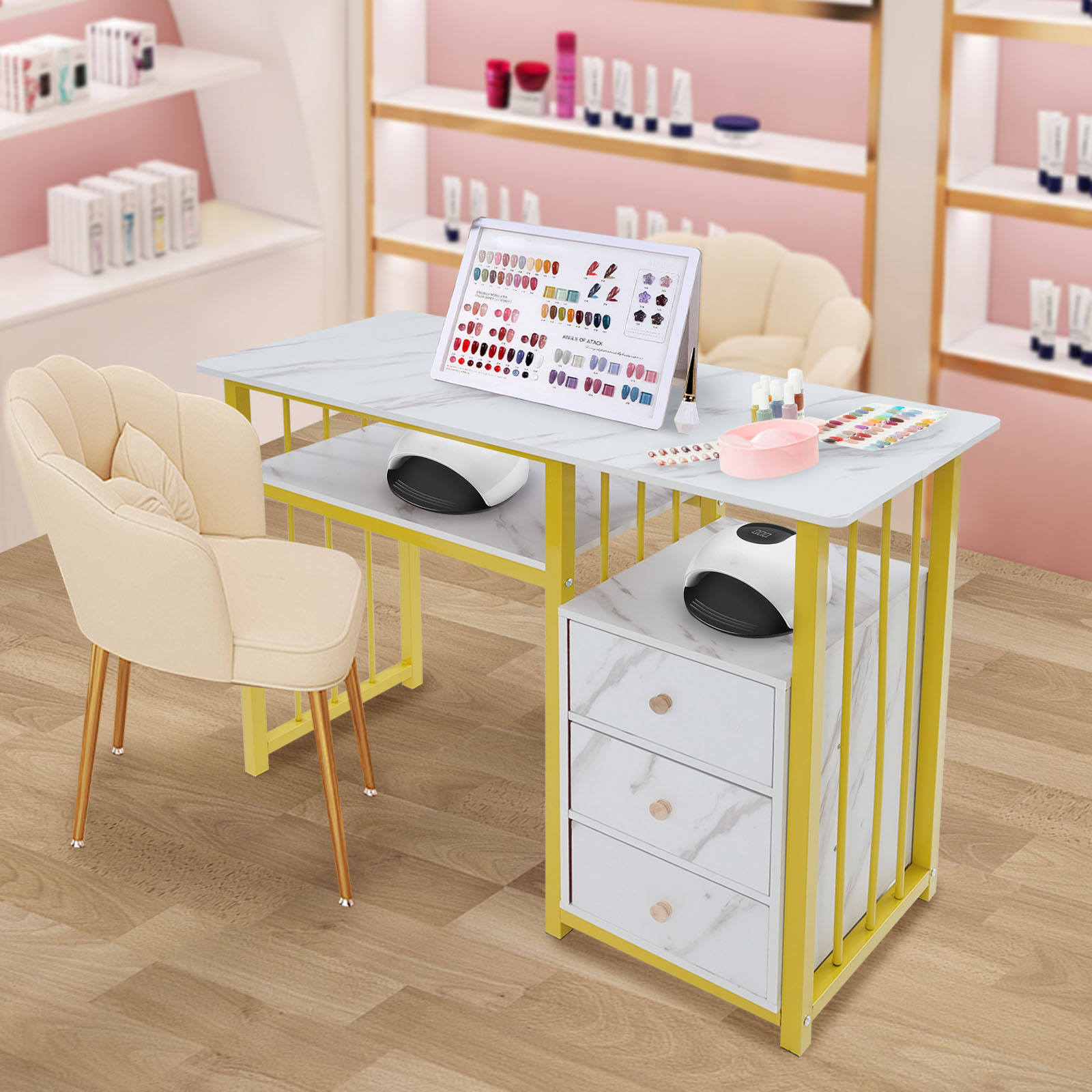 Office Tech Room - Tavolo per Manicure in Oro da