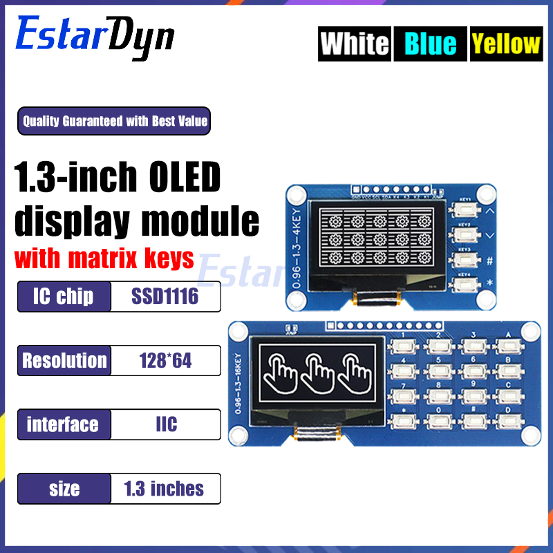 Raspberry Pi Keyboard - Display OLED da 1,3 Pollici con