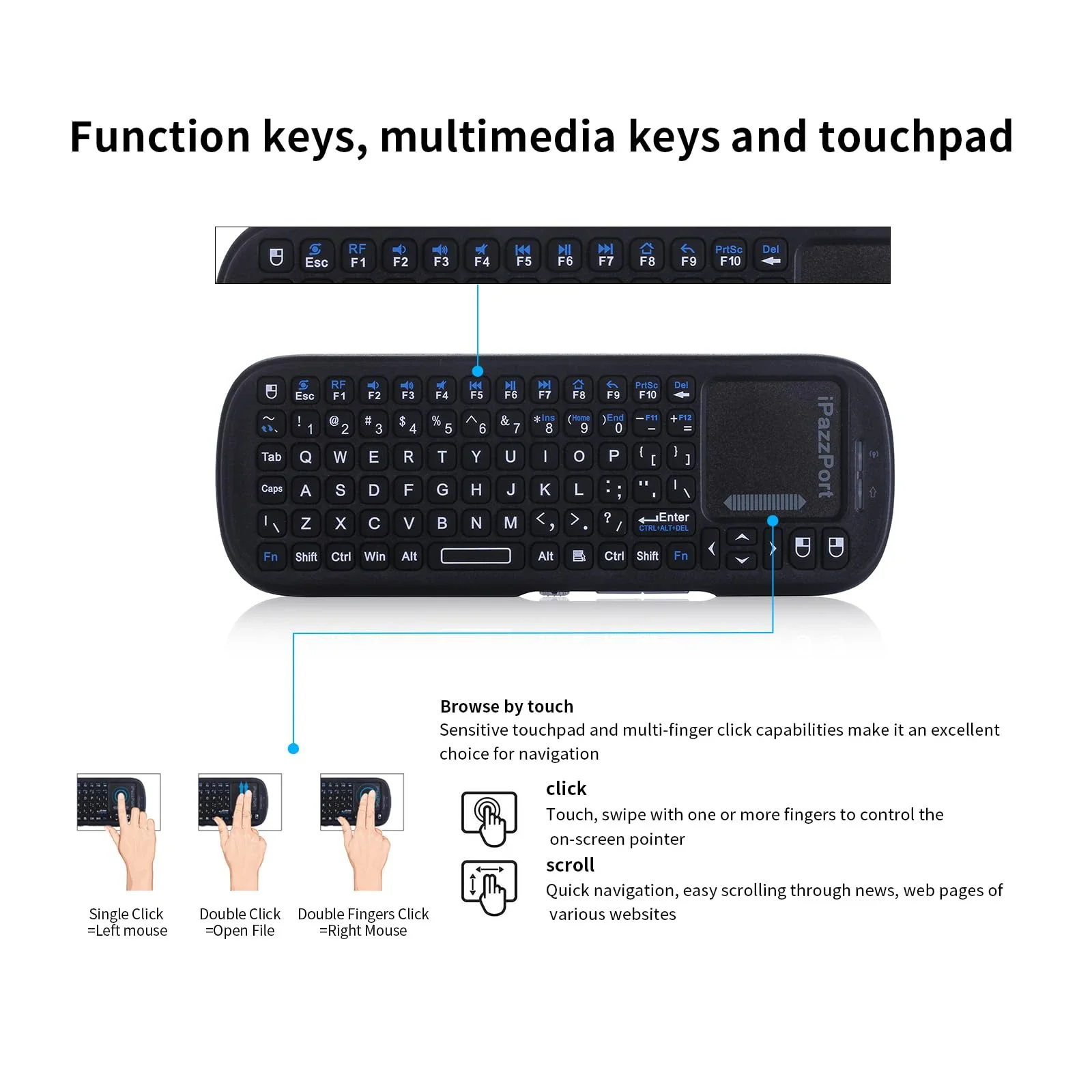 IPazzPort Mini tastiera wirele - Raspberry Pi Keyboard recensione e prezzo