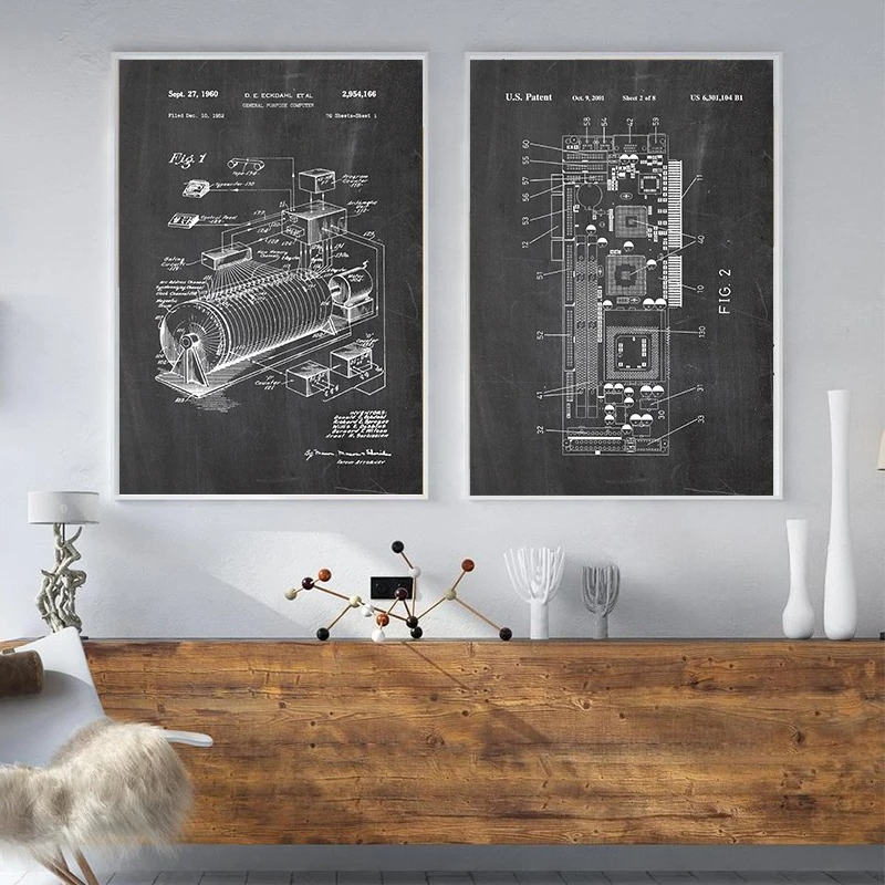 Set di 6 Stampe Vintage di Bre - Office Tech Room recensione e prezzo
