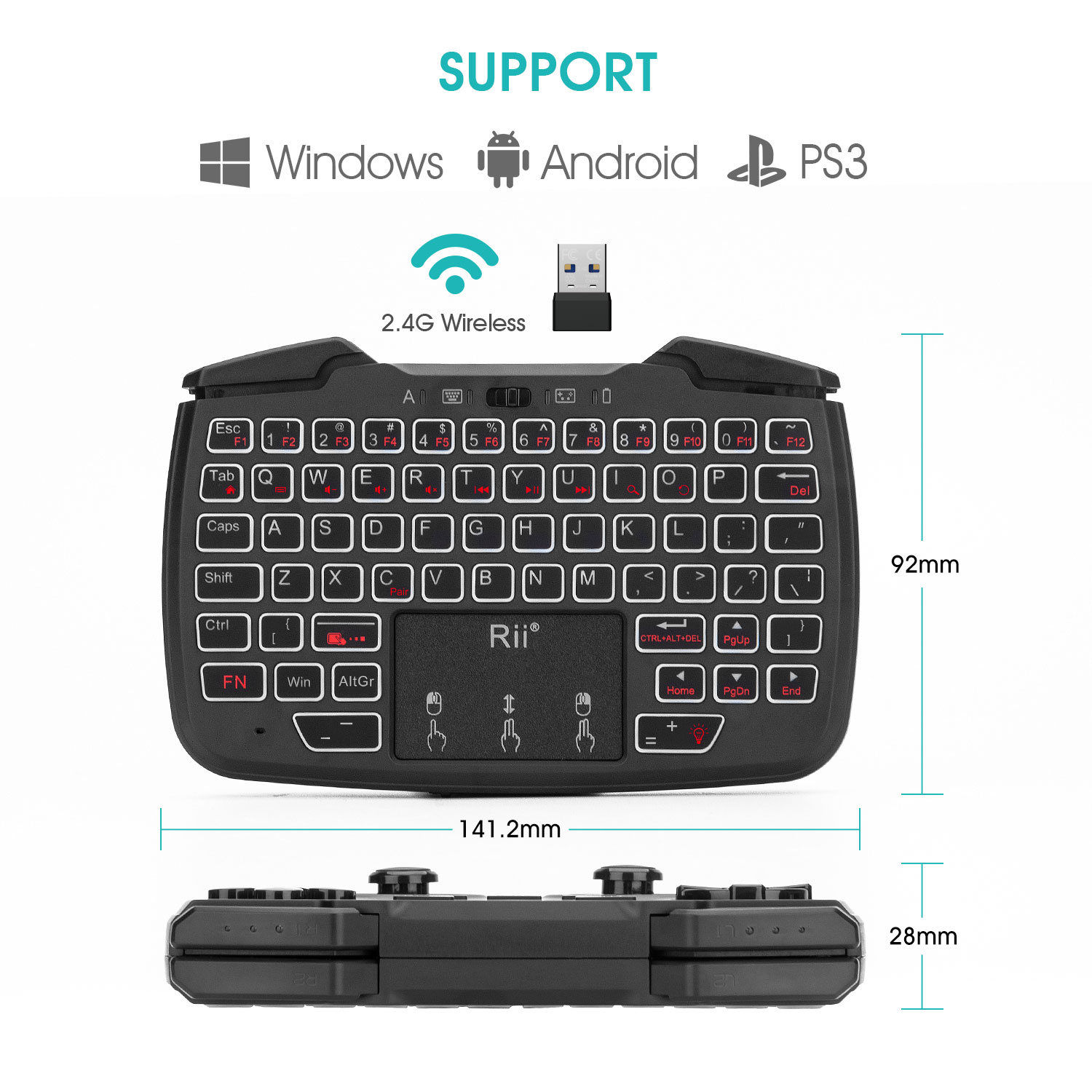 Rii RK707 Controller di Gioco  - Raspberry Pi Keyboard recensione e prezzo